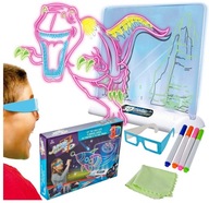 MAGICKÁ TABUĽA 3D DETI KRESLIACE LED OKULIARE MAGICKÁ TABUĽA 3D DETI KRESLIACE LED OKULIARE