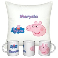 SÚPRAVA PEPPA PIG HRNEK + VANKÚŠ + MENO SÚPRAVA PEPPA PIG HRNEK + VANKÚŠ + MENO