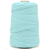 Macrame bavlnená šnúrka 3mm 200m tyrkysová 312 Macrame bavlnená šnúrka 3mm 200m tyrkysová 312