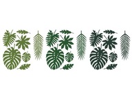 Aloha dekorácie HAWAIIAN PARTY LEAVES tropická zelená 21 ks