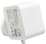 Oficiálny napájací adaptér USB-C 27W 5,1V/5A pre Raspberry Pi 5 – biely Oficiálny napájací adaptér USB-C 27W 5,1V/5A pre Raspberry Pi 5 – biely