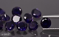 Okrúhly fazetovaný iolit, priemer 4 mm Okrúhly fazetovaný iolit, priemer 4 mm