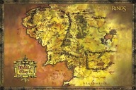Nástenný plagát Pán prsteňov Mapa 91,5x61cm Nástenný plagát Pán prsteňov Mapa 91,5x61cm