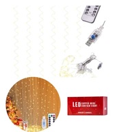 LED ZÁCLONY DRÔTOVÉ 3x3m 300 LED TEPLOM BIELY USB SET S VZD. LED ZÁCLONY DRÔTOVÉ 3x3m 300 LED TEPLOM BIELY USB SET S VZD.