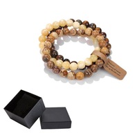 Sada 3 x náramok z prírodného obrazového kameňa Tiger Eye Topaz 8 mm Sada 3 x náramok z prírodného obrazového kameňa Tiger Eye Topaz 8 mm