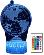 3D LED LAMPA GLOBUS ZEME FARBY + DIAĽK 3D LED LAMPA GLOBUS ZEME FARBY + DIAĽK
