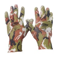 Záhradné rukavice veľkosť 9 - L polyester CAMO - 12 párov Záhradné rukavice veľkosť 9 - L polyester CAMO - 12 párov