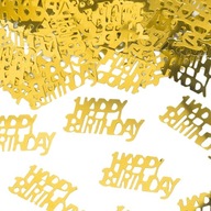Metalizované zlaté konfety Happy Birthday 15 g
