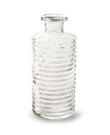 Ozdobná sklenená fľaša, 21,5 cm pruhovaná váza