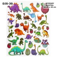 Samolepky dinosaurov / drakov, veľký hárok - DJS-30