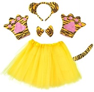 OUTFIT JEDNORÁZOVÝ TIGROVÝ KOSTÝM TUTU SUKŇA ČELENKA NA NOHY OUTFIT JEDNORÁZOVÝ TIGROVÝ KOSTÝM TUTU SUKŇA ČELENKA NA NOHY