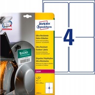 POLYETYLÉNOVÉ ŠTÍTKY AVERY 99,1x139mm L7915-10 POLYETYLÉNOVÉ ŠTÍTKY AVERY 99,1x139mm L7915-10