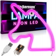 NEON LED USB NÁSTENNÁ LAMPA JEDNOROŽCA IZBOVÁ DEKORÁCIA USB 3xAA 6W NEON LED USB NÁSTENNÁ LAMPA JEDNOROŽCA IZBOVÁ DEKORÁCIA USB 3xAA 6W