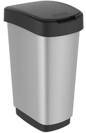 Odpadkový kôš 25 L TWIST, strieborná metalíza Odpadkový kôš 25 L TWIST, strieborná metalíza
