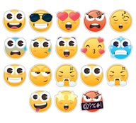Magnety na chladničku SET EMOJI smajlíkov emócie Magnety na chladničku SET EMOJI smajlíkov emócie
