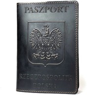 Obal na poľský pas, hnedá koža