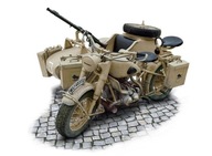 Nemecká vojenská motorka so sajdkárou Nemecká vojenská motorka so sajdkárou