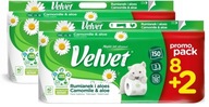 Velvet Toaletný papier Harmanček a Aloe 3-vrstvový (8+2) 10 roliek Velvet Toaletný papier Harmanček a Aloe 3-vrstvový (8+2) 10 roliek