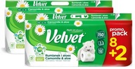 Velvet Toaletný papier Harmanček a Aloe 3-vrstvový (8+2) 10 roliek