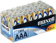 32x MAXELL Alkalické batérie AAA LR3 R3 32x MAXELL Alkalické batérie AAA LR3 R3