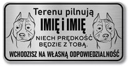 Vtipný nápis Pozor pes Vtipný nápis Pozor pes