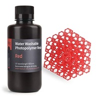 Elegoo vodou umývateľná uv živica 1kg - červená