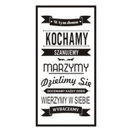 Nápis nálepky na stenu - V tomto dome milujeme 175 Nápis nálepky na stenu - V tomto dome milujeme 175