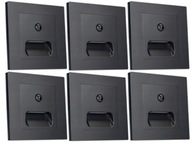 6x LED svietidlo 230V Zápustné schodiskové svietidlo Twilight pohybový senzor 6x LED svietidlo 230V Zápustné schodiskové svietidlo Twilight pohybový senzor