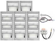 Sada LED schodiskových lámp 11x + zdroj + detektor Sada LED schodiskových lámp 11x + zdroj + detektor