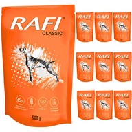 10x vrecko Rafi mokré krmivo pre psov bez obilnín 500g