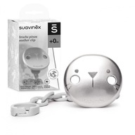 Suavinex Hygge Baby Cumlík klip prémiové mačiatko šedý Suavinex Hygge Baby Cumlík klip prémiové mačiatko šedý