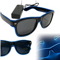 Žiariace okuliare LED GADGET NA PÁRTY VTIPNÉ MODRÉ RÁMY ANDREW'S DAY Žiariace okuliare LED GADGET NA PÁRTY VTIPNÉ MODRÉ RÁMY ANDREW'S DAY