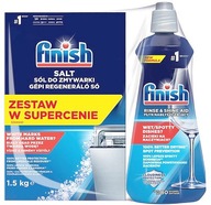 Finish Soľ do umývačky riadu 1,5 kg + Leštidlo 400 ml Finish Soľ do umývačky riadu 1,5 kg + Leštidlo 400 ml