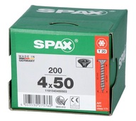 Čierne skrutky SPAX 4x50 T20 plný závit 200 ks Čierne skrutky SPAX 4x50 T20 plný závit 200 ks