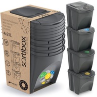 KOŠ SEGREGÁCIA ODPADU 4x20L GRE SET KOŠ SEGREGÁCIA ODPADU 4x20L GRE SET