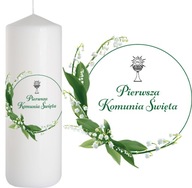SVIEČKA prijímanie Dekorácia na stôl na sviečku SVÄTÉ prijímanie Konvalinka 25cm SVIEČKA prijímanie Dekorácia na stôl na sviečku SVÄTÉ prijímanie Konvalinka 25cm