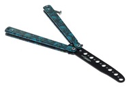 Cvičný motýľ, modrá lebka balisong CS:GO Cvičný motýľ, modrá lebka balisong CS:GO