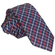 ŠTÝLOVÉ K OBLEKU Pánska károvaná kravata Slim Fit námornícka modrá GREG gw03 ŠTÝLOVÉ K OBLEKU Pánska károvaná kravata Slim Fit námornícka modrá GREG gw03