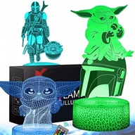 3D STAR WARS hologramová LED nočná lampa, 3xpanely 3D STAR WARS hologramová LED nočná lampa, 3xpanely