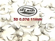HITLASH hotové mihalnice 500 mihalníc 3D 0,07D 11mm HITLASH hotové mihalnice 500 mihalníc 3D 0,07D 11mm
