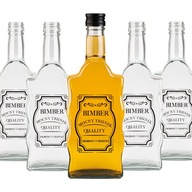5x Wave 0,5L fľaštičky tinktúry moonshine + uzávery 5x Wave 0,5L fľaštičky tinktúry moonshine + uzávery