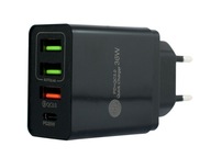 NÁSTENNÁ NABÍJAČKA RÝCHLA QC 3.0 PD 20W 4 PORT NÁSTENNÁ NABÍJAČKA RÝCHLA QC 3.0 PD 20W 4 PORT