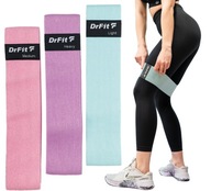 DrFit Sada 3 látkových odporových pásov na cvičenie DrFit Sada 3 látkových odporových pásov na cvičenie