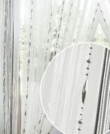 Závesy, cestoviny, šnúrky, korálky, 250 x 300 cm, biela Závesy, cestoviny, šnúrky, korálky, 250 x 300 cm, biela