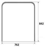 Vrchné čelné sklo zelené JCB 8080 8085 JHN0178