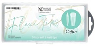 Nails Company Tips Flex Form COFFIN úplne čistá 240 ks Nails Company Tips Flex Form COFFIN úplne čistá 240 ks
