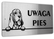 Nápis POZOR DOG Svätý pes Hubert Bloodhound Nápis POZOR DOG Svätý pes Hubert Bloodhound