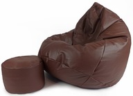 Pouffe Kreslo XXXL BRONZE sedacia taška pouf darčeková guľa