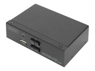 DIGITUS KVM Switch 2x1 HDMI 2-port s jedným displejom
