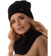 ČIAPKA + SUKŇA na fleece, teplá súprava, ČIERNA K1 ČIAPKA + SUKŇA na fleece, teplá súprava, ČIERNA K1